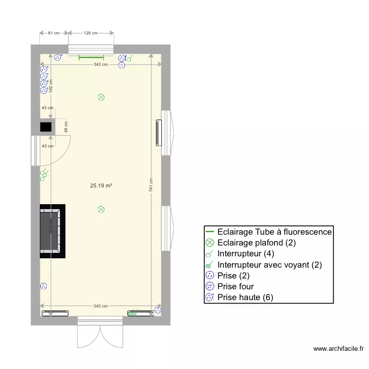 Cuisine Saint Pierre. Plan de 