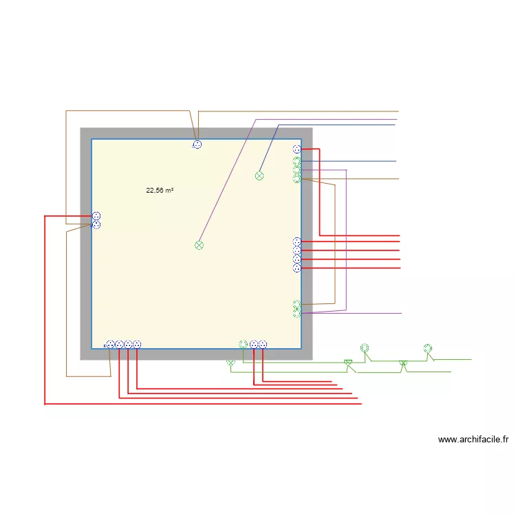 elec salle. Plan de 