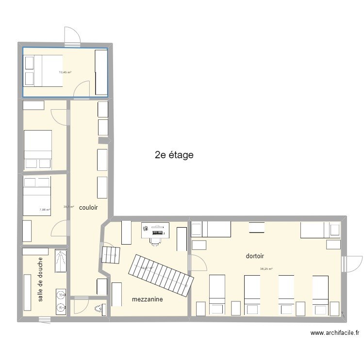 LES ECLAIREUSES 12. Plan de 5 pièces et 109 m2