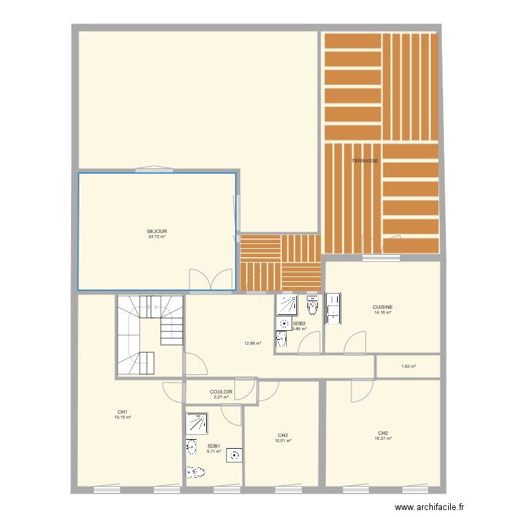 LIBERTE 1ER ETAGE PROJET 2. Plan de 0 pièce et 0 m2