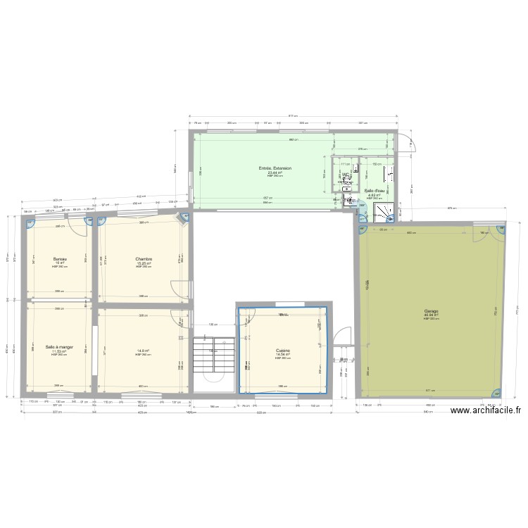 Projet RdC Version vue ensemble v2. Plan de 0 pièce et 0 m2