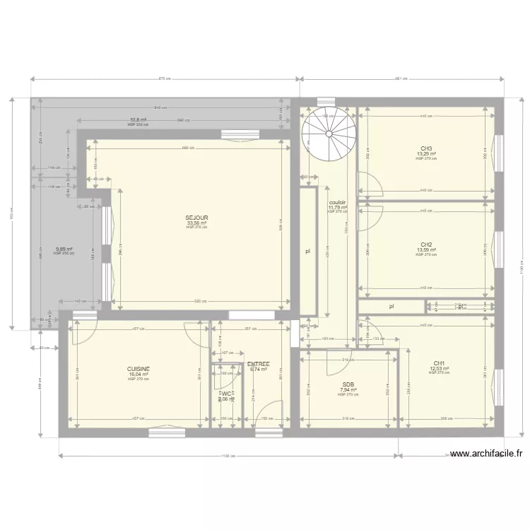 MAISON FALICON PLAN MACONNERIE. Plan de 