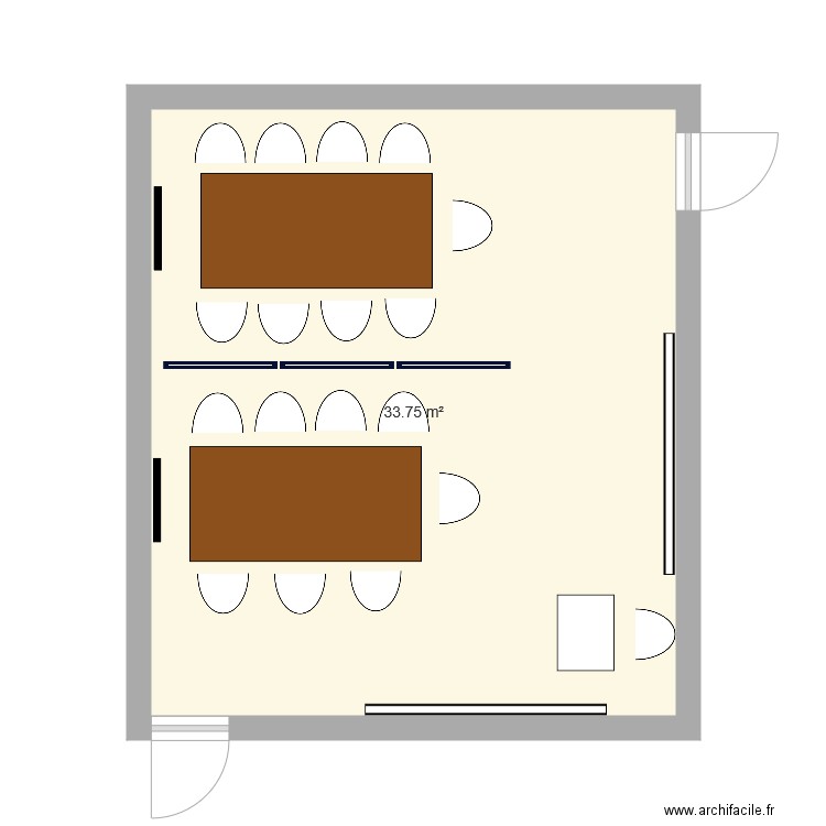 F107 A Salle travail collectif S3. Plan de 0 pièce et 0 m2