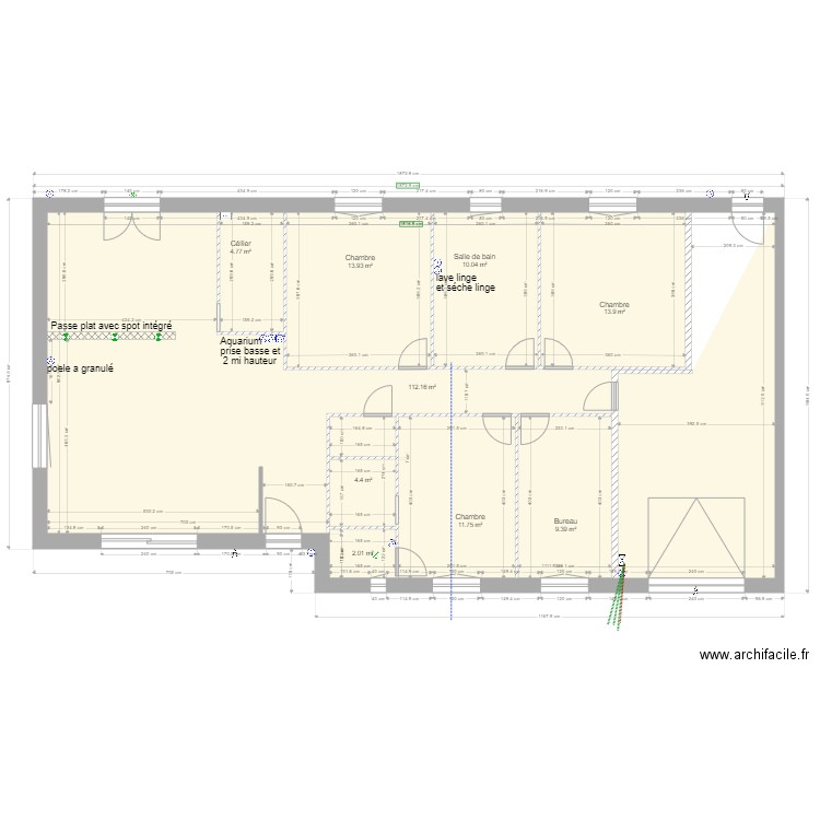 plan maison ménilière electricité. Plan de 0 pièce et 0 m2