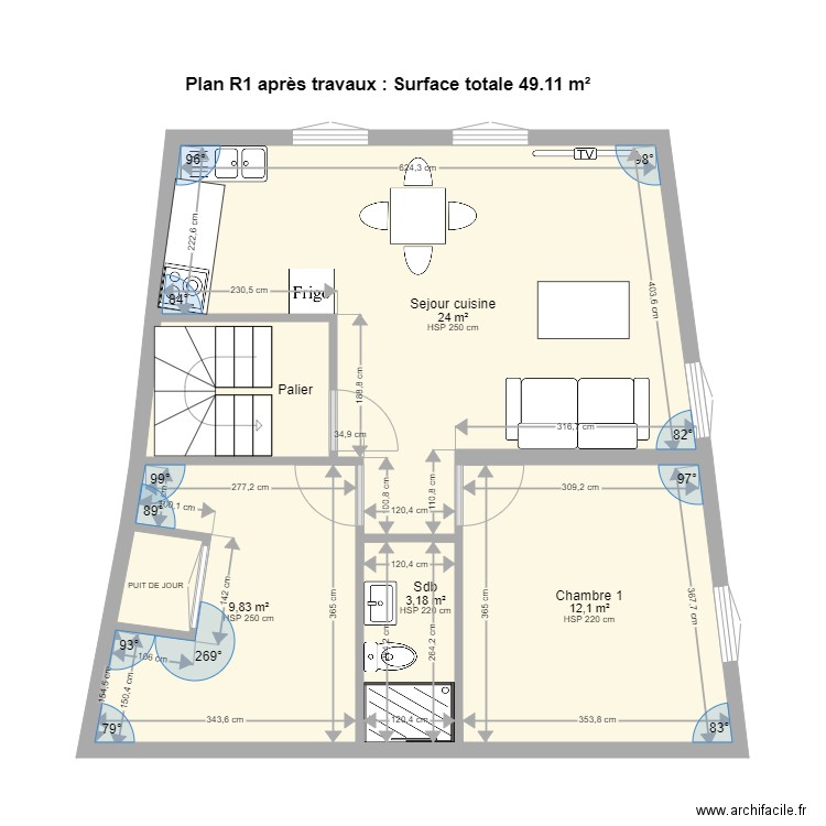 PAMIERS3 R1 après travaux. Plan de 0 pièce et 0 m2