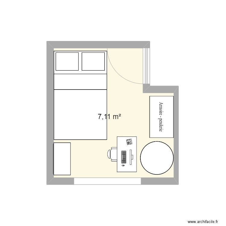 Chambre Thierry Arinthod. Plan de 0 pièce et 0 m2