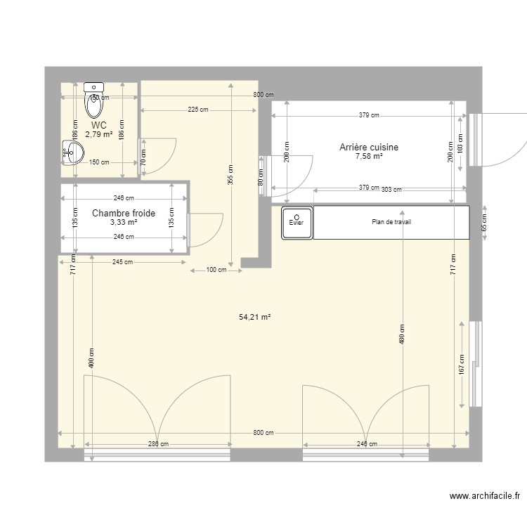 Plan état des lieux. Plan de 0 pièce et 0 m2