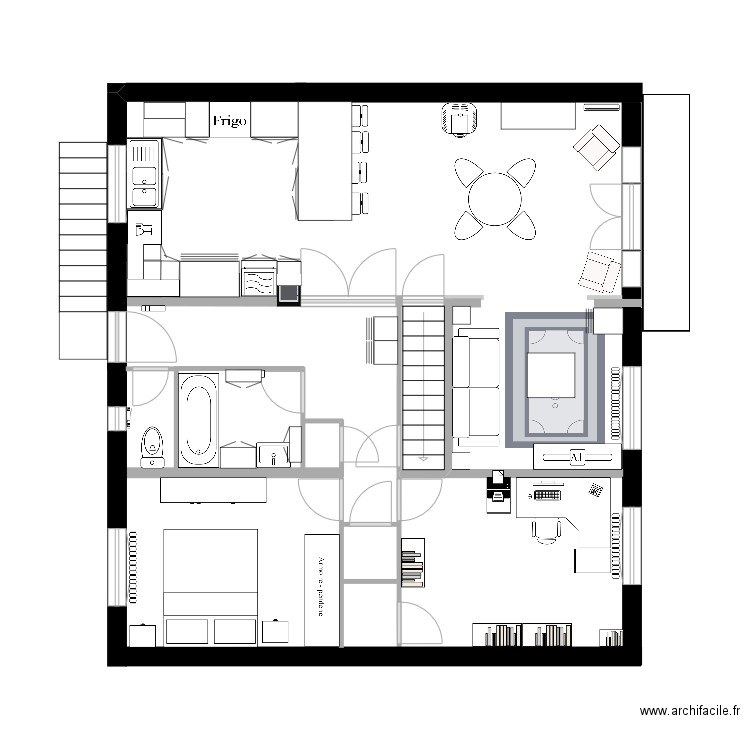 Etage d'habitation 1. Plan de 0 pièce et 0 m2