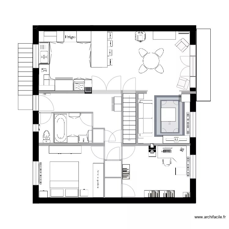 Etage d'habitation 1. Plan de 