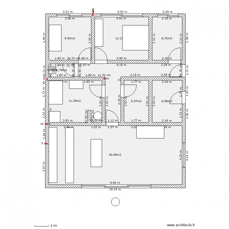 1er 10 M. Plan de 0 pièce et 0 m2