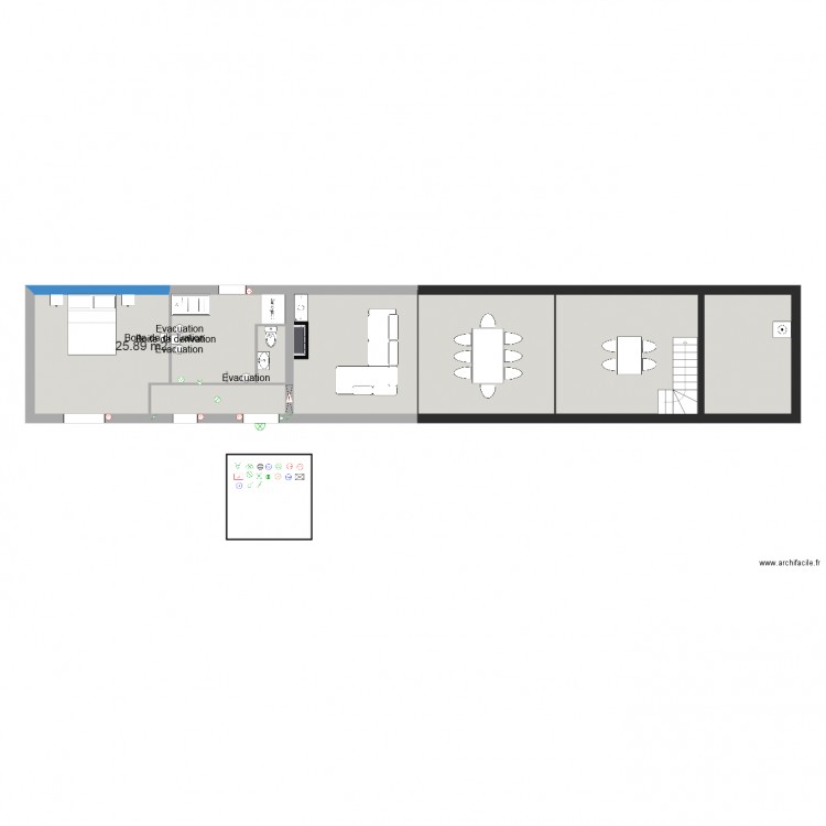 plan électrique longère. Plan de 0 pièce et 0 m2