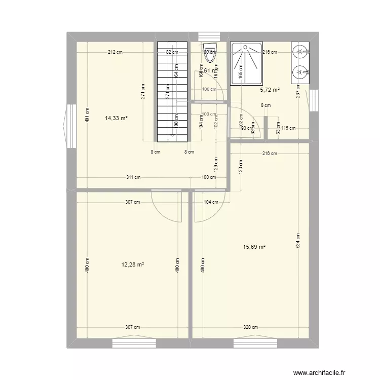 Plan &eacute;tage 3. Plan de 