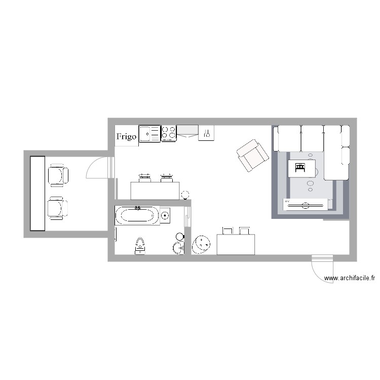 maison n.187. Plan de 7 pièces et 96 m2