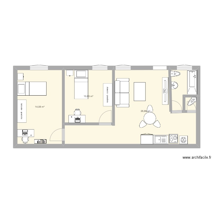 the second 1er étage colocation. Plan de 0 pièce et 0 m2