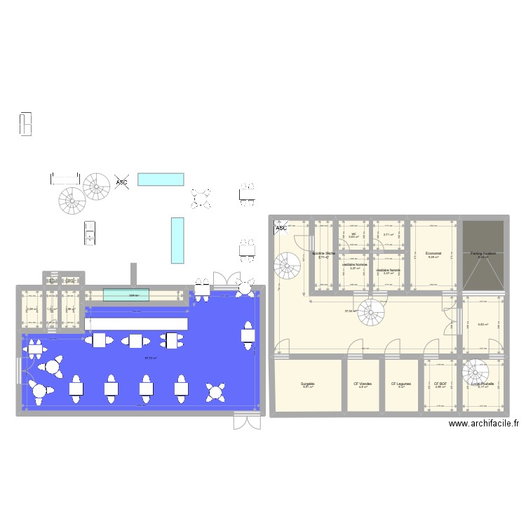 Restaurant ingénierie . Plan de 0 pièce et 0 m2