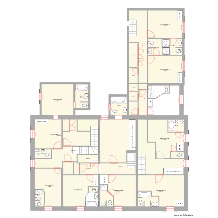 PLAN TOTAL ETAGE DU 128. Plan de PLAN TOTAL ETAGE DU 128. Plan de