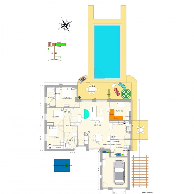 espace habitat v2 variante bureau. Plan de 0 pièce et 0 m2
