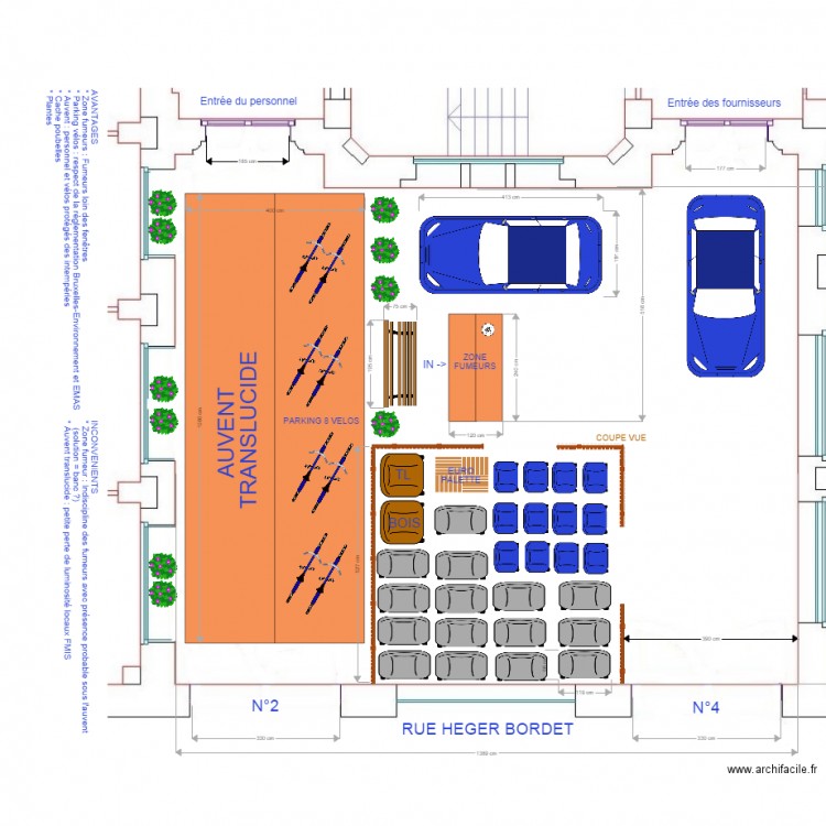 Nouvelle entrée du personnel aménagement version 6. Plan de 0 pièce et 0 m2