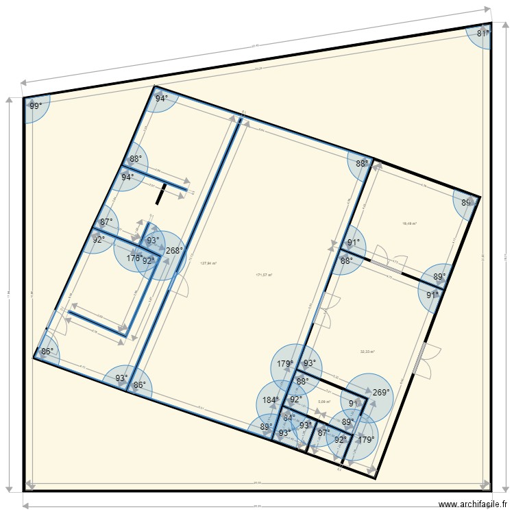 mosquée ait lachguer. Plan de 6 pièces et 557 m2