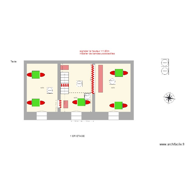 le point g 1 er etage travaux. Plan de 0 pièce et 0 m2