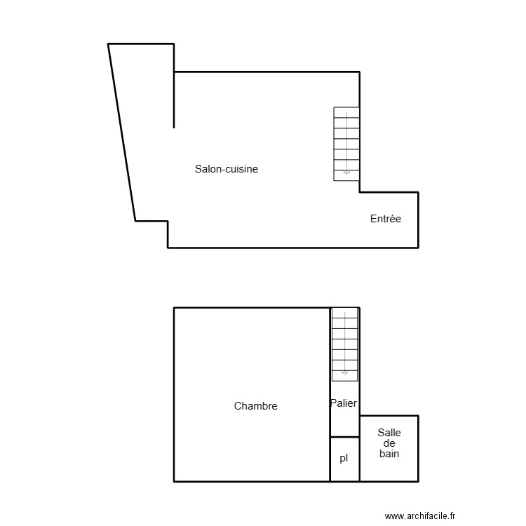 QUIMPER BETROM. Plan de 5 pièces et 42 m2