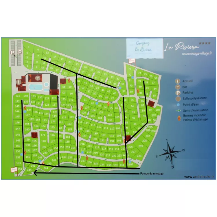RIVIERA - EAU USEE. Plan de 