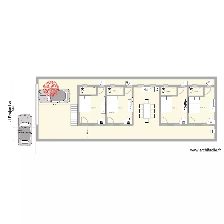 Branjan Tamantirto Kos 1st floor 1. Plan de 9 et 147 m² Branjan Tamantirto Kos 1st floor 1. Plan de 9 et 147 m²