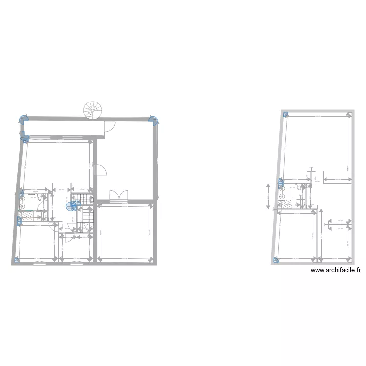 Maison 1er etage SB. Plan de 