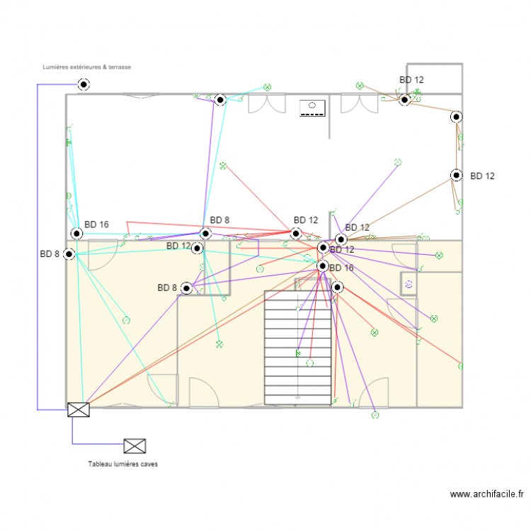 Plan RdC boites de dérivationL. Plan de 0 pièce et 0 m2