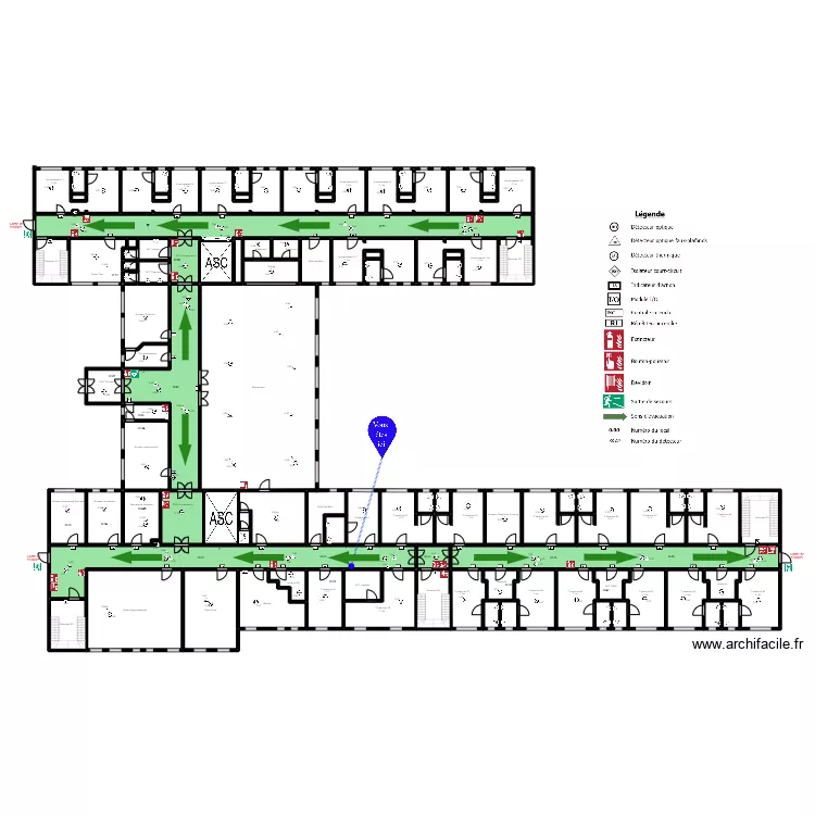 Rez de chauss&eacute;e invalide. Plan de 