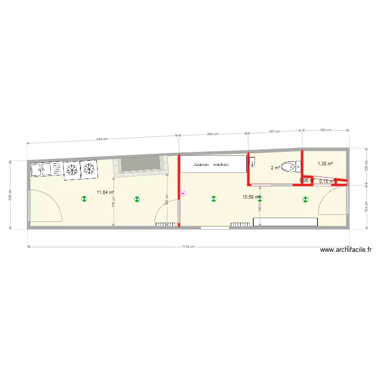 Arrière Cuisine. Plan de Arrière Cuisine. Plan de