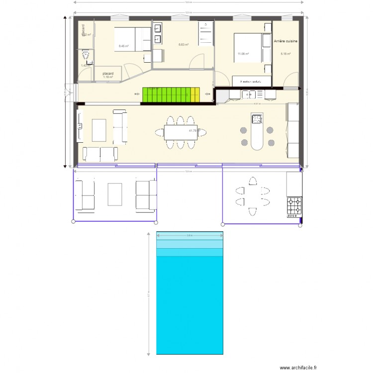 MAISON JFP RDC VERS E. Plan de 0 pièce et 0 m2