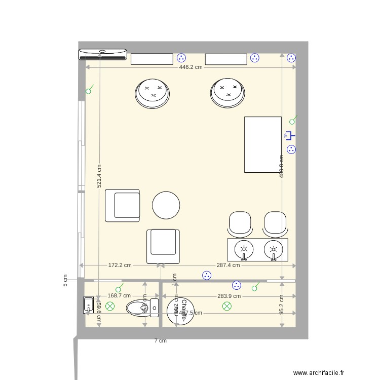 caca. Plan de 0 pièce et 0 m2