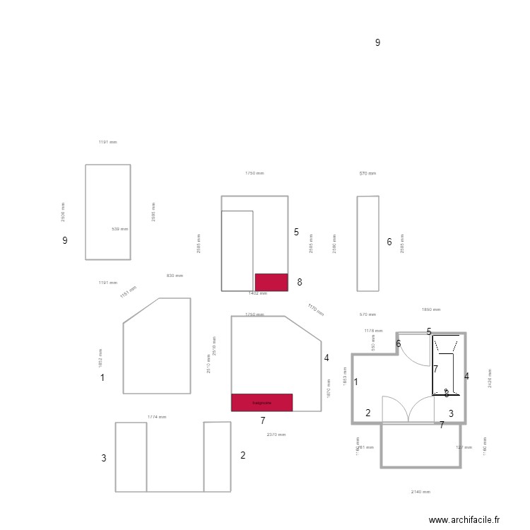 marbre sdb2. Plan de 0 pièce et 0 m2