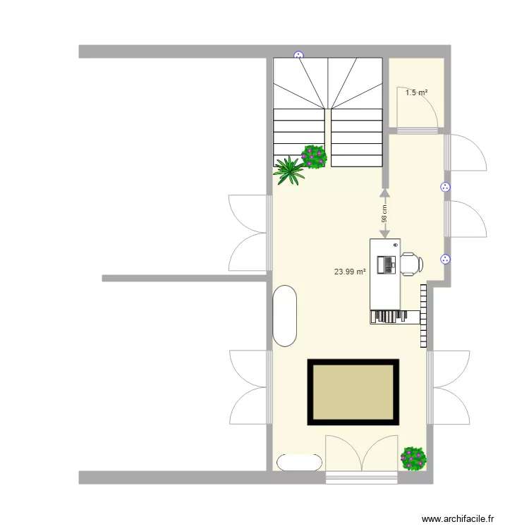 transmillesines hall. Plan de 