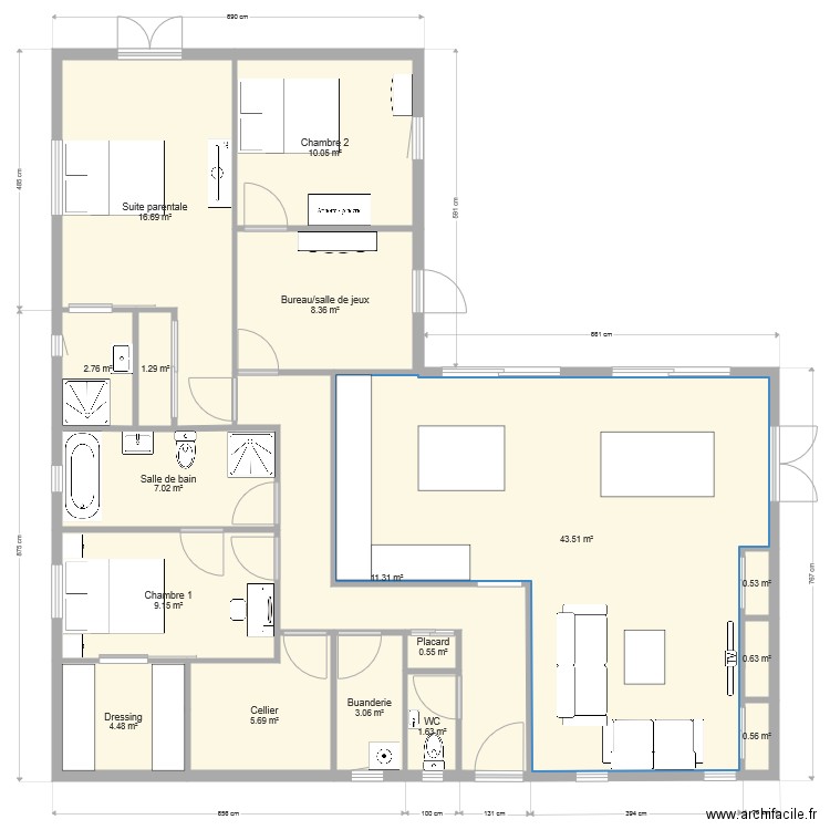 maison L 4. Plan de 0 pièce et 0 m2