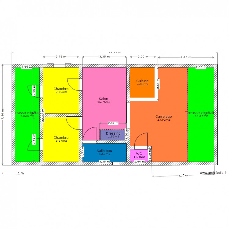 GALPIN ETAGE 100. Plan de 0 pièce et 0 m2