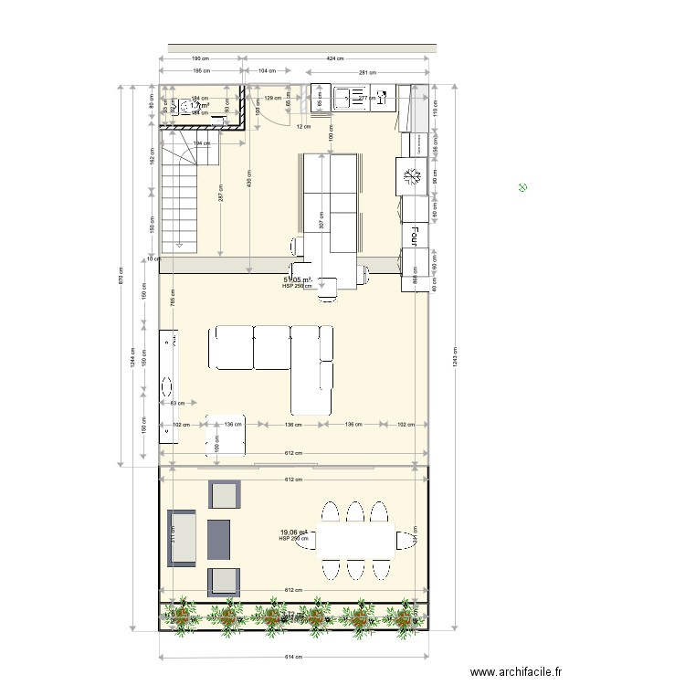 CHAMBEYRONIA CUISINE CENTRAL new. Plan de 4 pièces et 76 m2