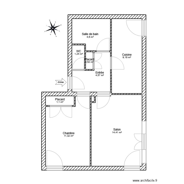 appart.8.1. Plan de 9 pièces et 47 m2