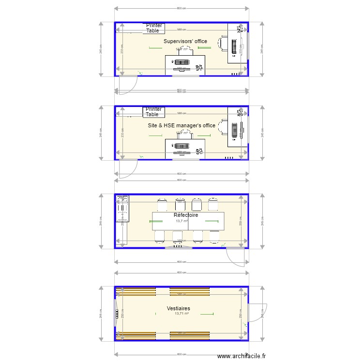 Nordex Belgium Gmbh. Plan de 4 pièces et 55 m2