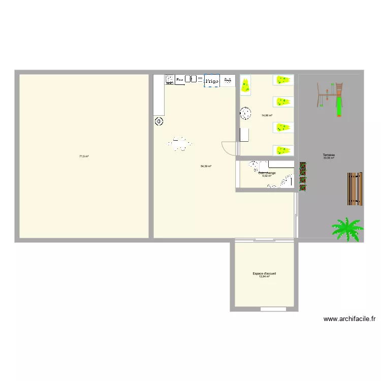 cr&egrave;che. Plan de 