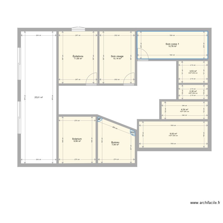 Exercice institut perle de beauté . Plan de 0 pièce et 0 m2