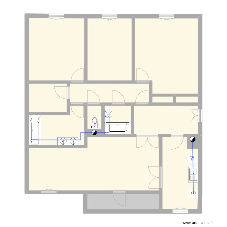 LECAM. Plan de 16 pièces et 117 m2