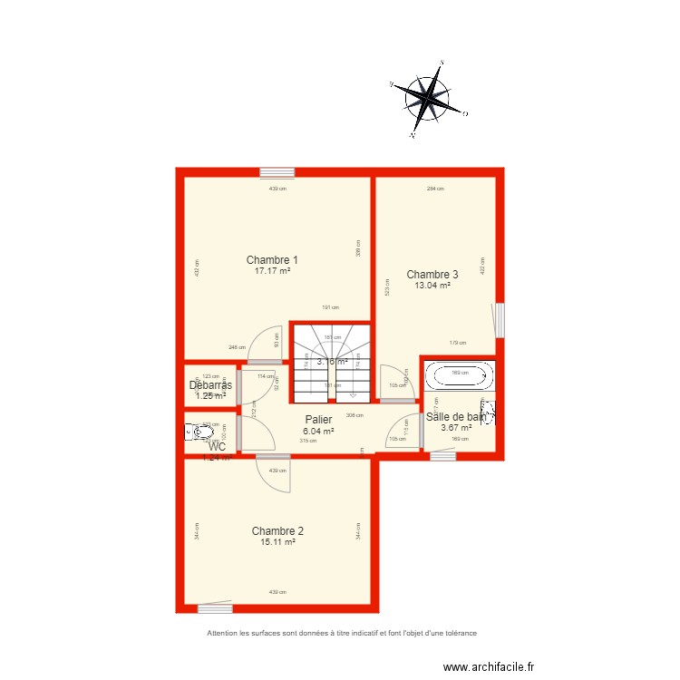 BI 4369 étage  côté. Plan de 0 pièce et 0 m2