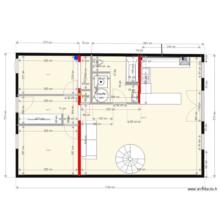 colimacon RDC. Plan de 0 pièce et 0 m2