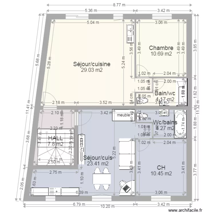 cel RDC Etage REF CENTRE tremis. Plan de 