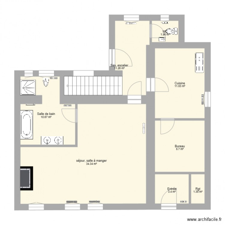 Moreau cs rdc. Plan de 0 pièce et 0 m2