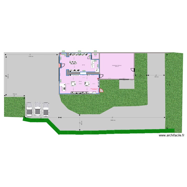 CHEMINEMENT EXTERIEUR LE CELLIER AVANT TRAVAUX. Plan de 0 pièce et 0 m2