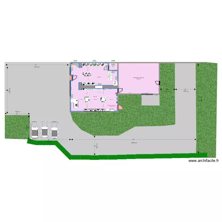 CHEMINEMENT EXTERIEUR LE CELLIER AVANT TRAVAUX. Plan de CHEMINEMENT EXTERIEUR LE CELLIER AVANT TRAVAUX. Plan de