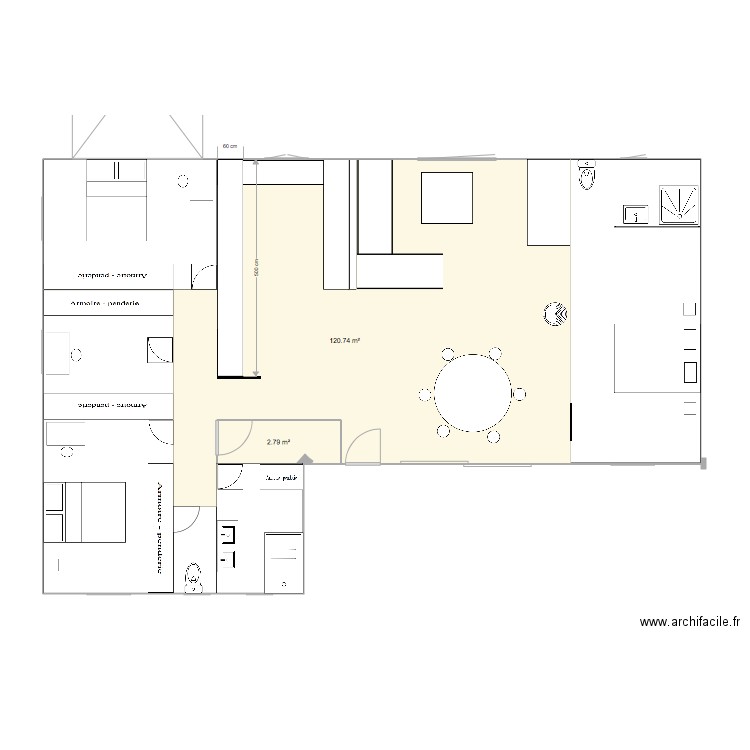 maison 123 m2. Plan de 0 pièce et 0 m2